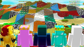 I Put 5 YouTubers In Random Chunks In Minecraft 