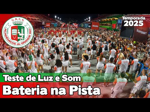 Grande Rio 2025 | Bateria na Pista   - Ensaio Técnico Teste de Luz e Som |  Samba ao vivo #ET25