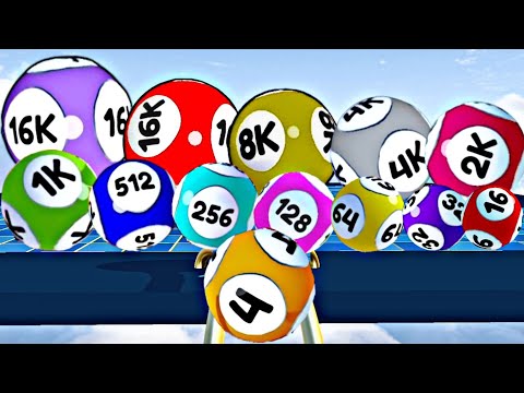 ROLLING DOUBLES 2048 3D - ASMR Gameplay (Balls Evolution, Level Up Marble Rall Ball 2048) Part 2