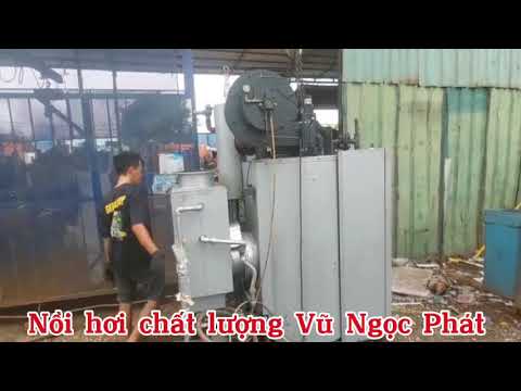 Lò hơi đốt dầu công suất 500kg/giờ.