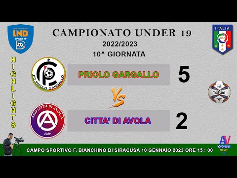 VIDEO HIGHLIGHTS  PRIOLO G . - CITTA' DI AVOLA  CAMPIONATO UNDER 19   2022/2023 .