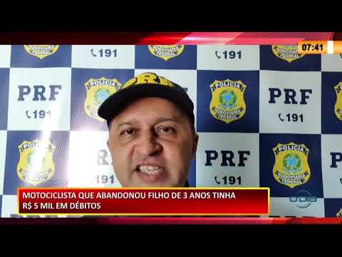 Motociclista que abandonou filho de 3 anos tinha R$ 5 Mil em débitos 03 12 2020