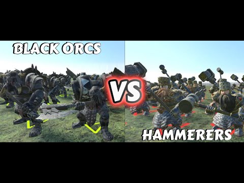 Who Will Win? Black Orcs or Hammerers in Warhammer Total War 3!
