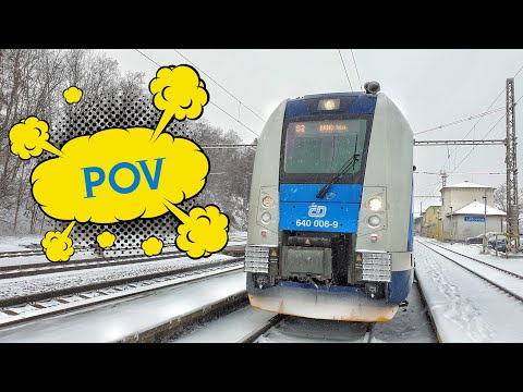 POV of Czech Train driver: Letovice - Brno Židenice [4K]