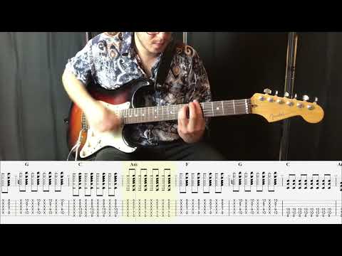 Franco Battiato - Centro Di Gravità Permanente GUITAR COVER + PLAY ALONG TAB + SCORE