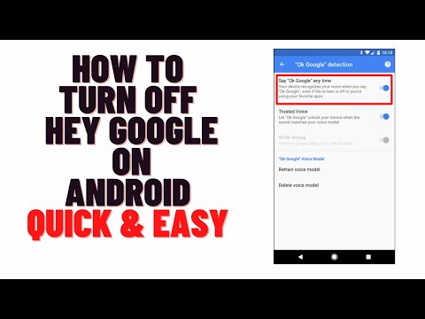 how to turn off hey google on android