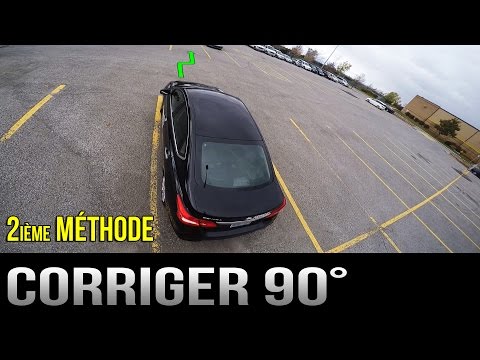 Stationnement à 90 degrés - Comment se corriger - Méthode 2