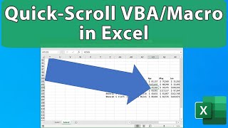 VBA Course - Quickly Scroll to any Cell in Excel - VBA Quickie 4