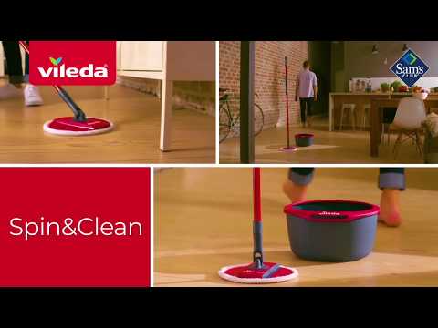thumbnail video image 2 of Spin & Clean Vileda Cubo con Repuestos, 2 of 5