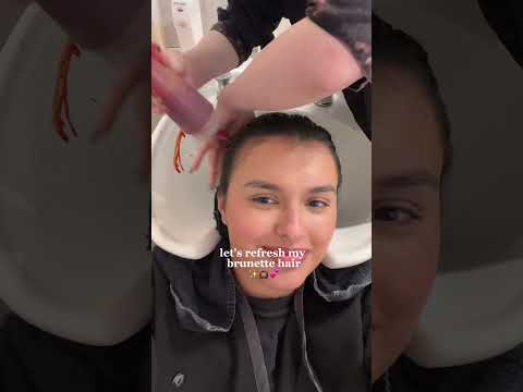 Brunette Color Refresh in time for Spring 💆‍♀️| #haircolor #hairtutorial #haircolor