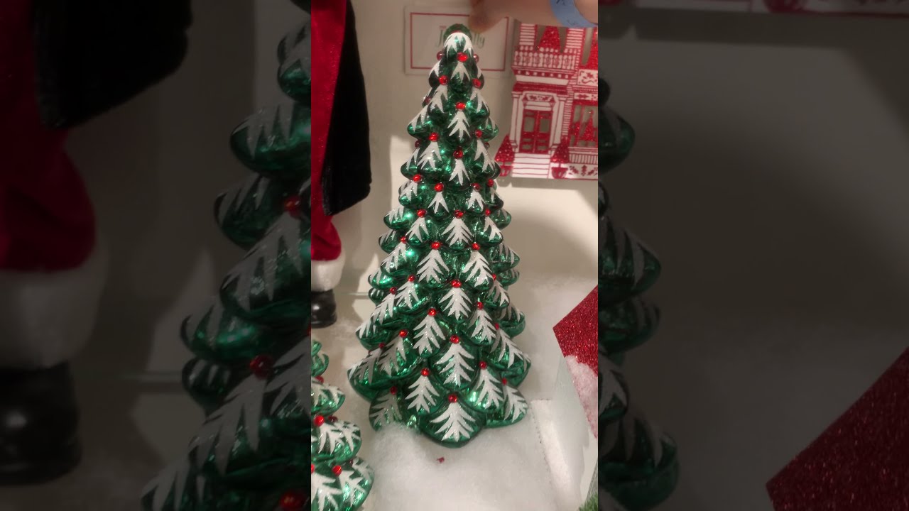 Raz Set of 2 Lighted Tree with Jewels Christmas Figures