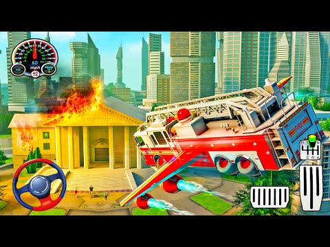 Flying Fire Truck Transform - Fire Truck Game -Android gameplay #1