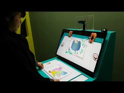 AR coloring kiosk