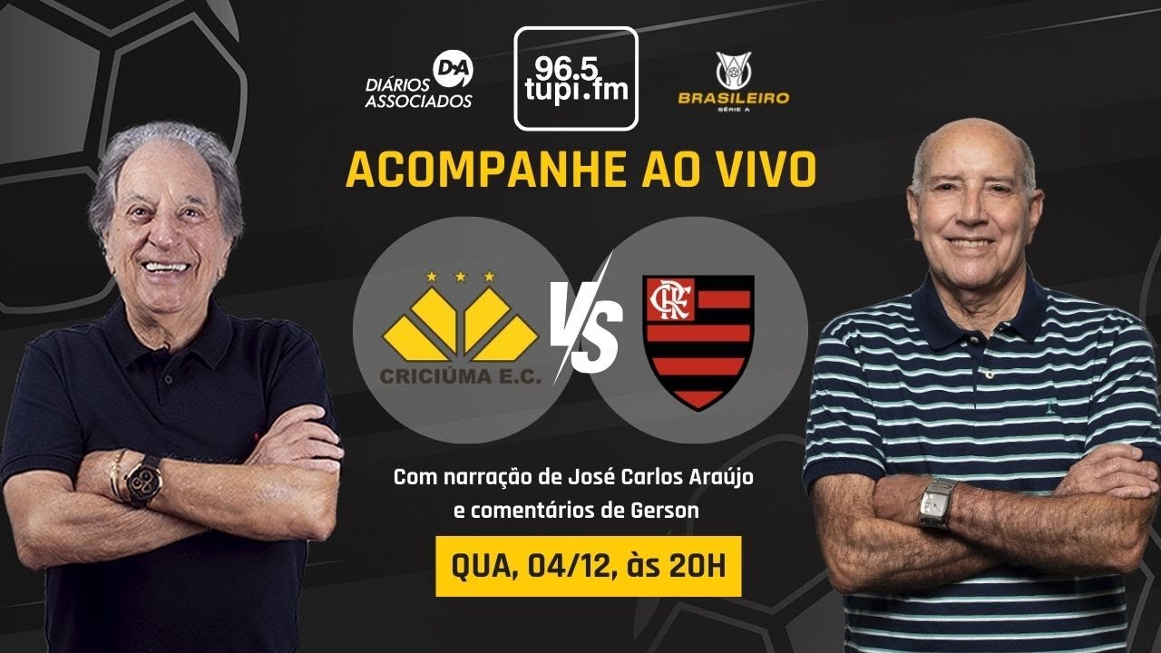 CRICIÚMA x FLAMENGO - Campeonato Brasileiro - 37ª Rodada - 04/12/2024 - AO VIVO