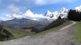 preview picture of video 'Above Mürren, a traditional Walser mountain village in Bernese Oberland, Switzerland'