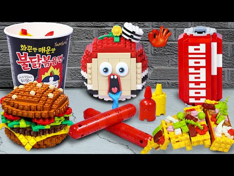 LEGO PRISON MUKBANG | How Red Apple Survive Three Day IN JAIL | Lego Food