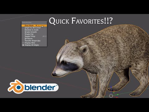 Quick Favorites in Blender!!!!? Speed up your Workflow!