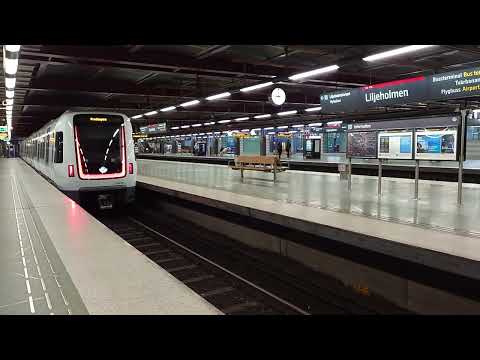 Sweden, Stockholm, Liljeholmen Subway Station, 1X escalator