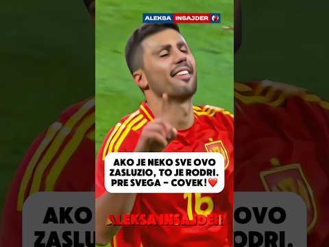 Skroman i vrlo inteligentan fudbaler... Rodri!👏❤️