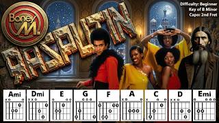 How to Play "RASPUTIN" by Boney M. (Capo 2) | Beginner Guitar Play-Along + TAB, Chords &amp; Lyrics