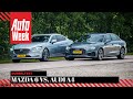 Audi A4 – Mazda 6 - AutoWeek Dubbeltest - English subtitles
