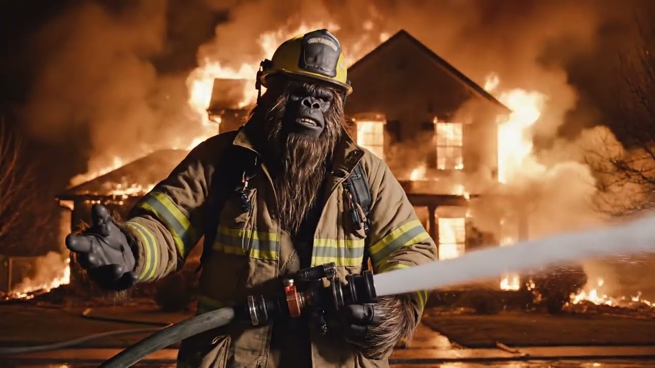 Bigfoot Fights the Fire
