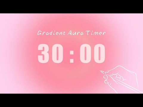30 Minuten Lautloser Lerntimer | Sanfter Alarm | Rosa Ästhetik | ADHS-freundlich