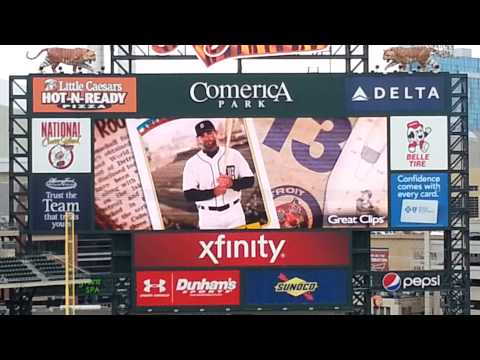 Detroit Tigers Scoreboard baseball card videos - 20130606 130427