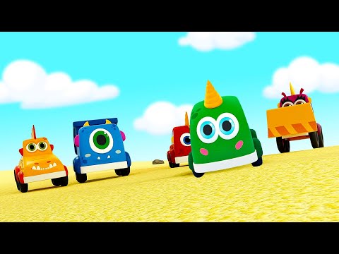 Sing with Mocas! Cartoon cars songs for kids & nursery rhymes. Baby music for kids.
