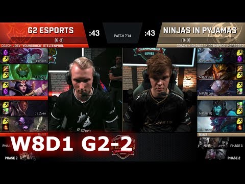 G2 eSports vs Ninjas in Pyjamas | Game 2 S7 EU LCS Summer 2017 Week 8 Day 1 | G2 vs NIP G-2 W8D1