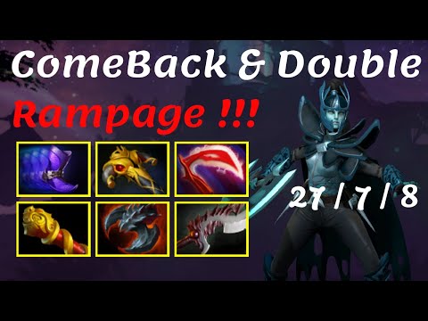 Phantom Assassin Double Rampage - Game COMEBACK Highlights Gameplay Dota 2 7.22g