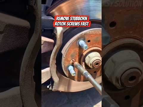 Easy Rusted Brake Rotor Screw Removal Trick