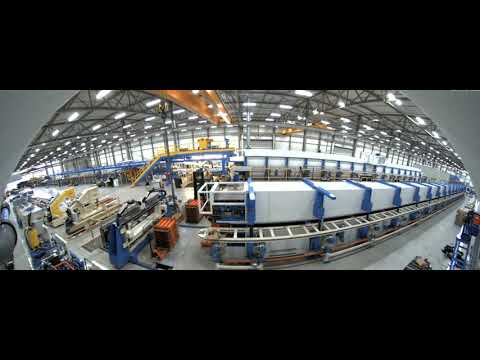 Time-lapse video opbouw productielijnen voor SAB sandwichpanelen