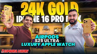 IPHONE 16 Pro Max 24K GOLD Price in DUBAI | 24K Samsung S25 ULtra | TECHNO LEGEND