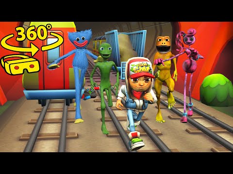 SUBWAY SURFERS 360° VR BEST COMPILATION (Dame Tu Cosita Huggy Wuggy Mommy Long Legs Patila)
