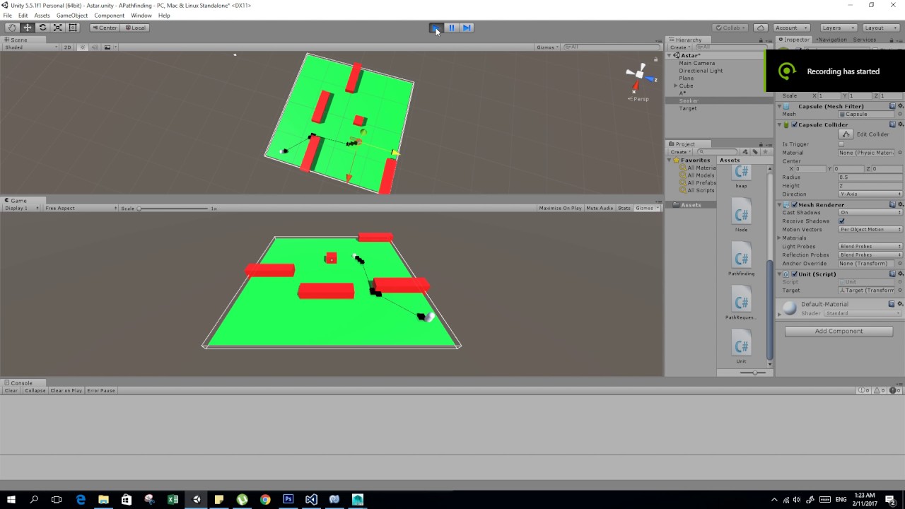 Unity3D - A*Pathfinding Test