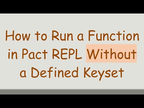 How to Run a Function in Pact REPL Without a Defined Keyset