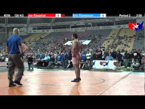 Last Chance Qual 120 KG: Joe Rizqallah (Michigan WC) vs. Eric Thompson (Viking Wrestling Club)