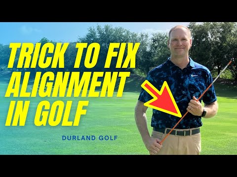 TRICK To FIX ALIGNMENT In Golf — Durland Golf School instruction video