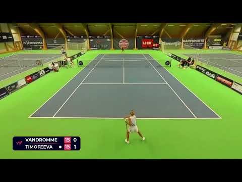 Jeline Vandromme [WC] (BEL) vs Maria Timofeeva [6] (UZB) // 6-4 6-0 // W75 Petange // Semi-final