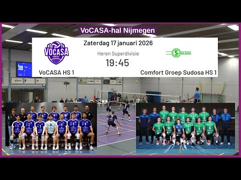 VoCASA HS 1 - Comfort Groep Sudosa HS 1 (17 jan 2026, 19.45u) Superdivisie Heren Volleybal