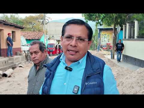 Pavimentación en el área urbana de San Miguel Chicaj, Baja Verapaz.