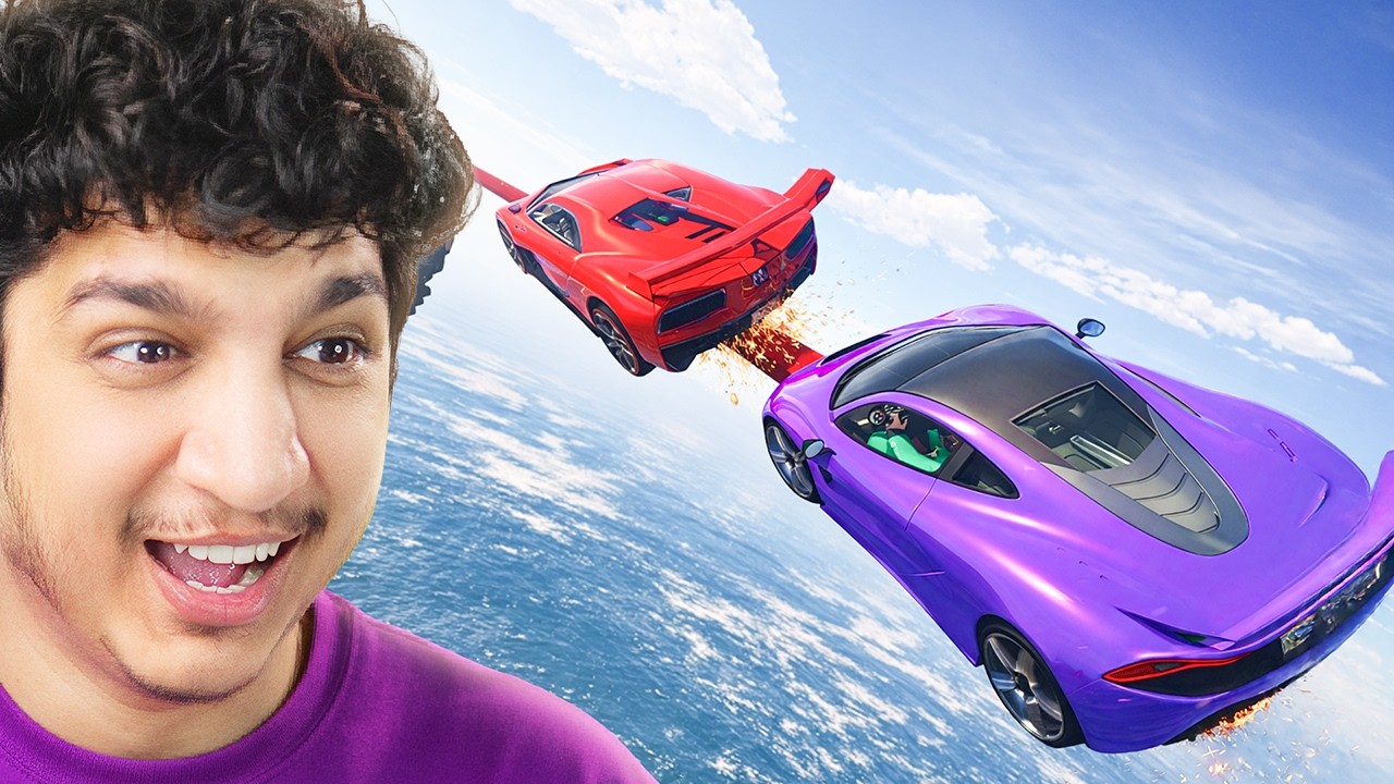 Impossible GTA 5 Car Parkour Race with Gang | Potato