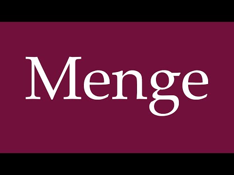 How to Pronounce ''Menge'' (Mmount) Correctly in German