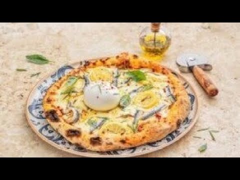CANTADORA - Recette Pizza Citron, Burrata, Anchois et Romarin