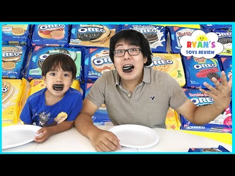 OREO CHALLENGE! 20 Flavors blindfold Guess the Flavors Taste Test Funny Video! Food challenge cookie