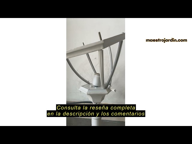 Vídeo relacionado con Lámpara de exterior de 3 brazos de candelabro blanco, E27, iluminación de jardín de aluminio fundido con cristales, linterna, luz de sendero de jardín, altura 220 cm, diseño vintage, sin bombillas
