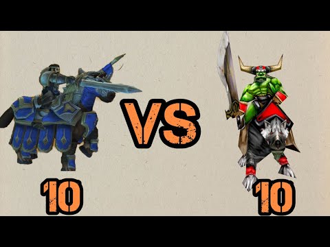 10 Knight vs 10 Raiders - Even Numbers - WarCraft III Retro Battles