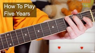 'Five Years' Daivid Bowie Easy Guitar & Bass Lesson