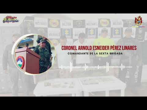 Comandante de la Sexta Brigada del Ejército Nacional, coronel Arnold Esneider Pérez Linares.